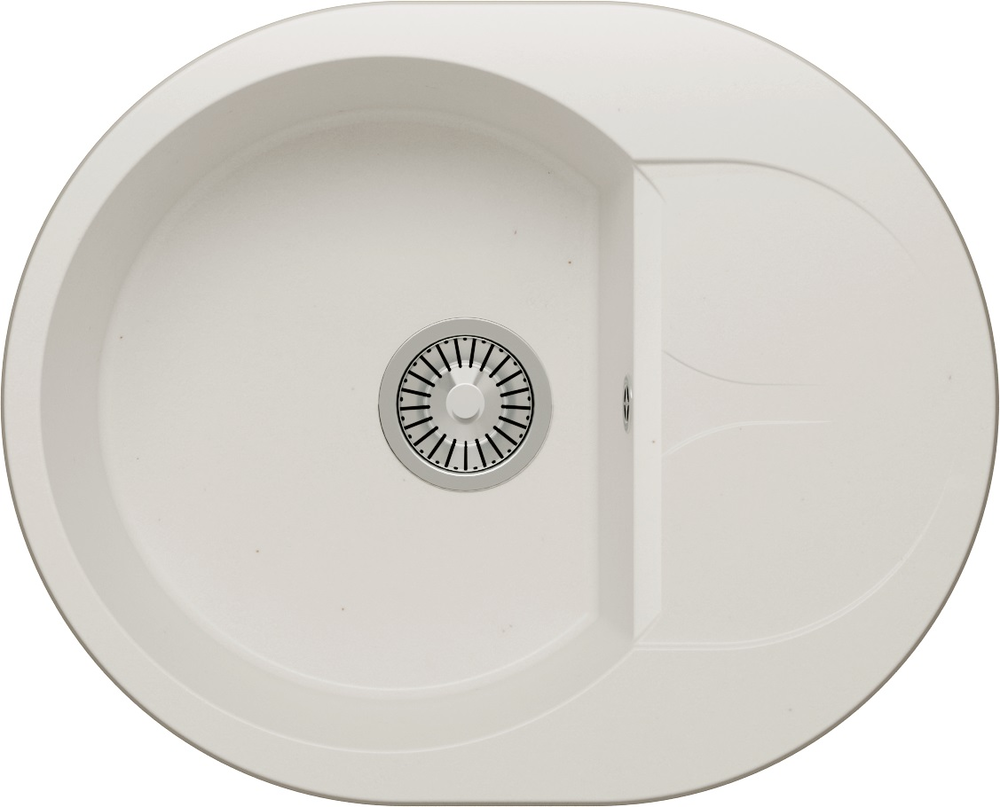 Фото товара: Polygran ATOL-620, мойка, мрамор, белый хлопок 36