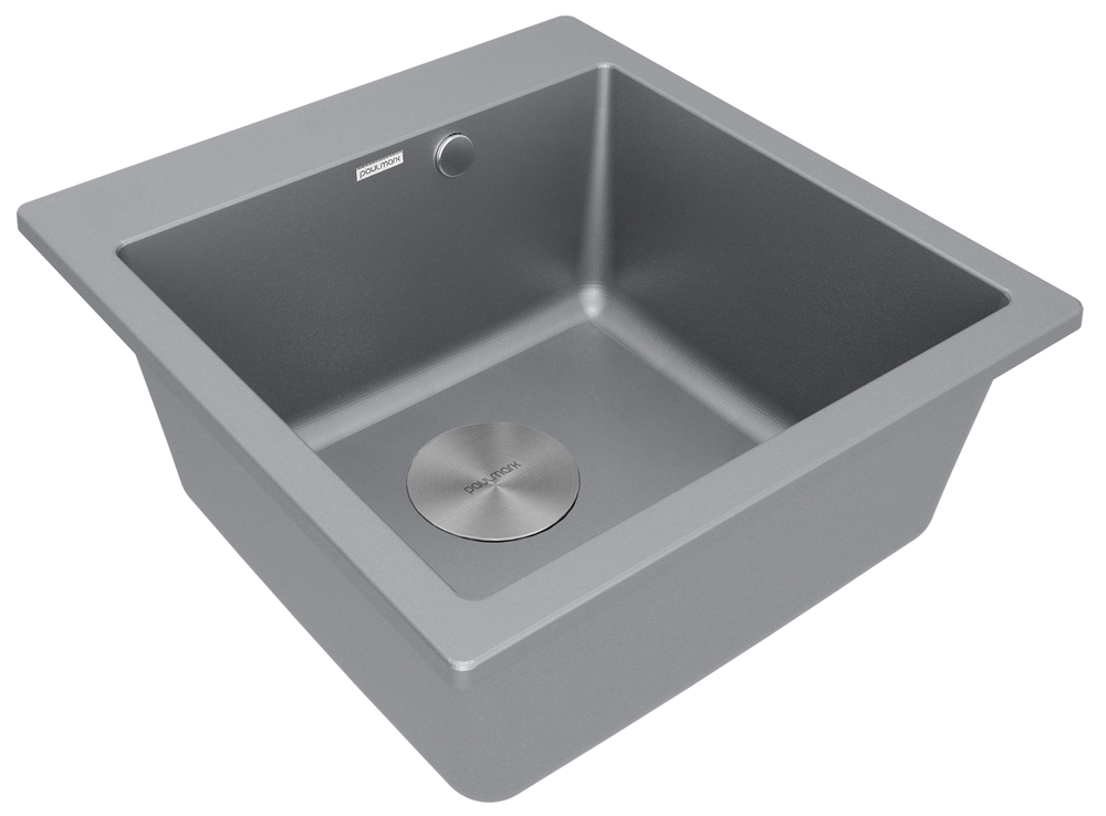 Детальное фото товара: Paulmark KANTE 50, мойка, гранит, серый металлик