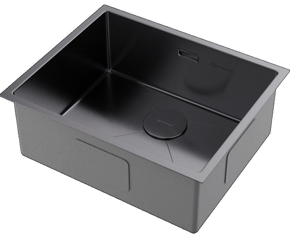 Детальное фото товара: Omoikiri Taki 54-U/IF-GM, мойка, нержавеющая сталь/вороненая сталь