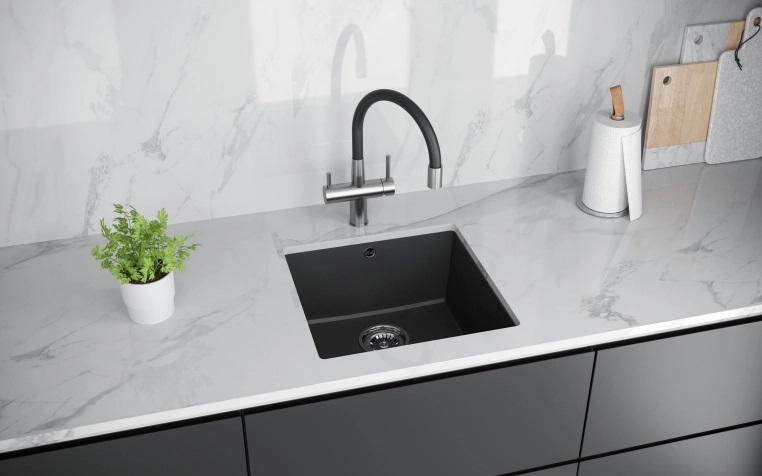 Детальное фото товара: KUCHENSTERN UNDER 50, мойка, гранит, антрацит