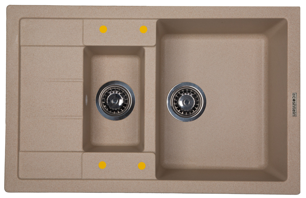 Ecoshtein RECHTECK 781.5, мойка, гранит, бежевый Фото товара: Ecoshtein RECHTECK 781.5, мойка, гранит, бежевый