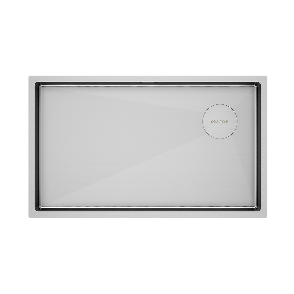 Фото товара: Paulmark NEXT-SKEW 74 UNI, мойка, брашированная нержавеющая сталь