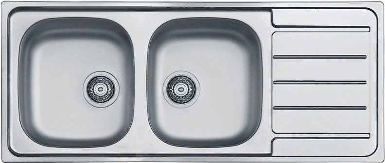Фото товара: ALVEUS LINE 100 NAT-90, мойка, нержавеющая сталь (в комплекте с сифоном 1130555)