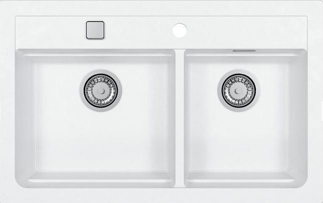 Фото товара: ALVEUS GRANITAL ATROX 50 ARCTIC - G11, мойка, гранит, белый (в комплекте с сифоном 1132822)