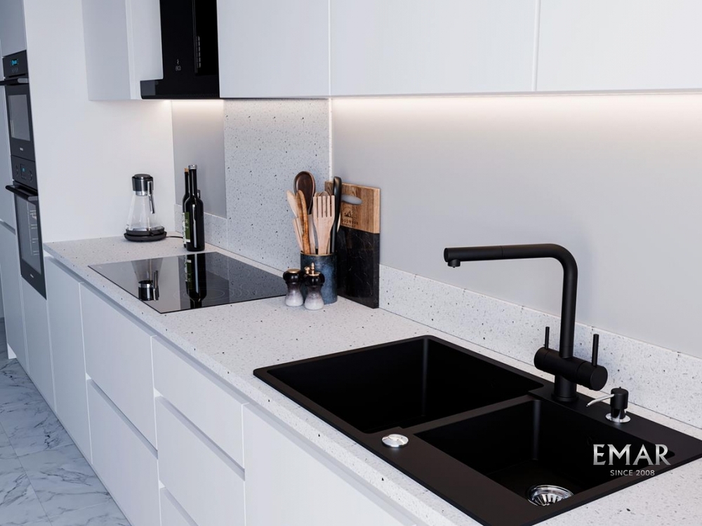 Детальное фото товара: Emar EMQ-2800.Q, мойка, гранит, морион