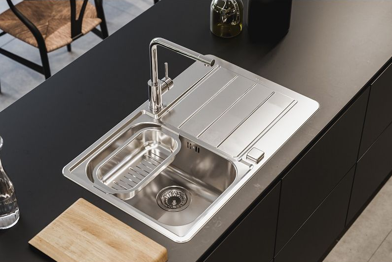 Детальное фото товара: ALVEUS LINE MAX 80 SAT-90, мойка, нержавеющая сталь (в комплекте с сифоном 1127251)