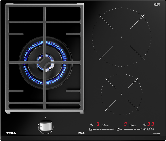 Фото товара: Teka HYBRID JZC 63312 ABN BLACK комбинированная поверхность