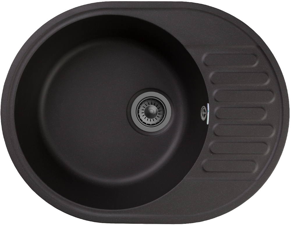 GranFest QUARZ GF-Z58, мойка, гранит, черный Детальное фото товара: GranFest QUARZ GF-Z58, мойка, гранит, черный
