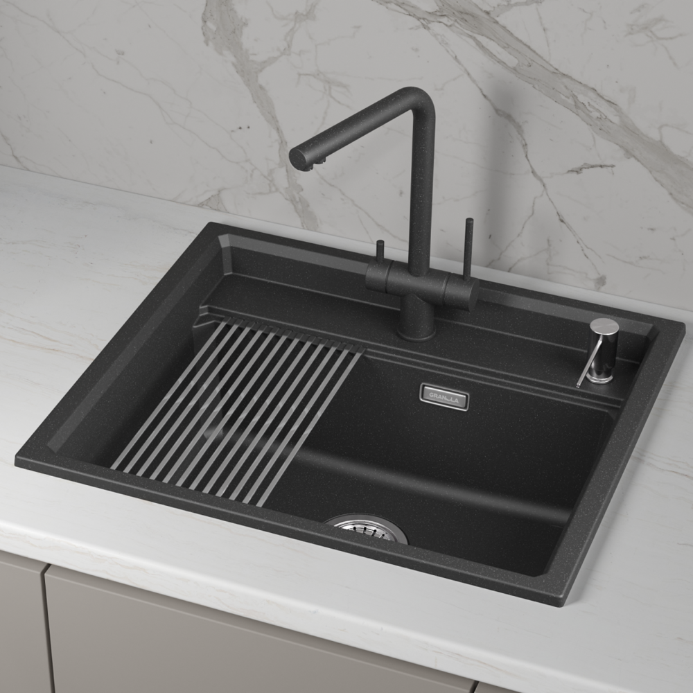 Детальное фото товара: GRANULA 6003i мойка, гранит, черный