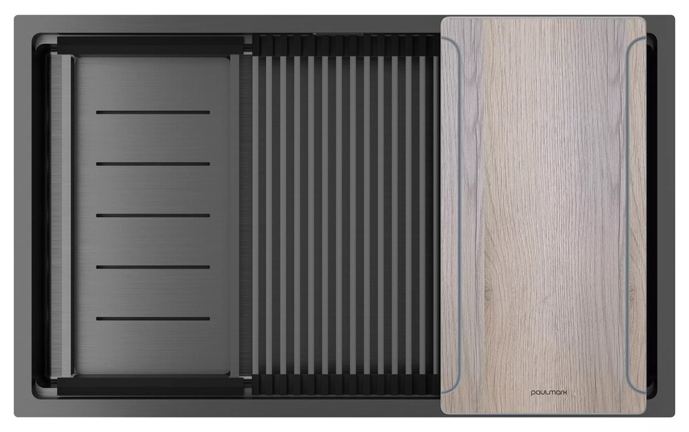 Фото товара: Paulmark NEXT-MULTI SINK 74 UNI, мойка, нержавеющая сталь, вороненая сталь