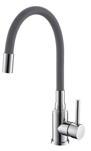 Фото товара: ALVEUS GENESIS FLEXA GREY CHR, смеситель, хром/серый