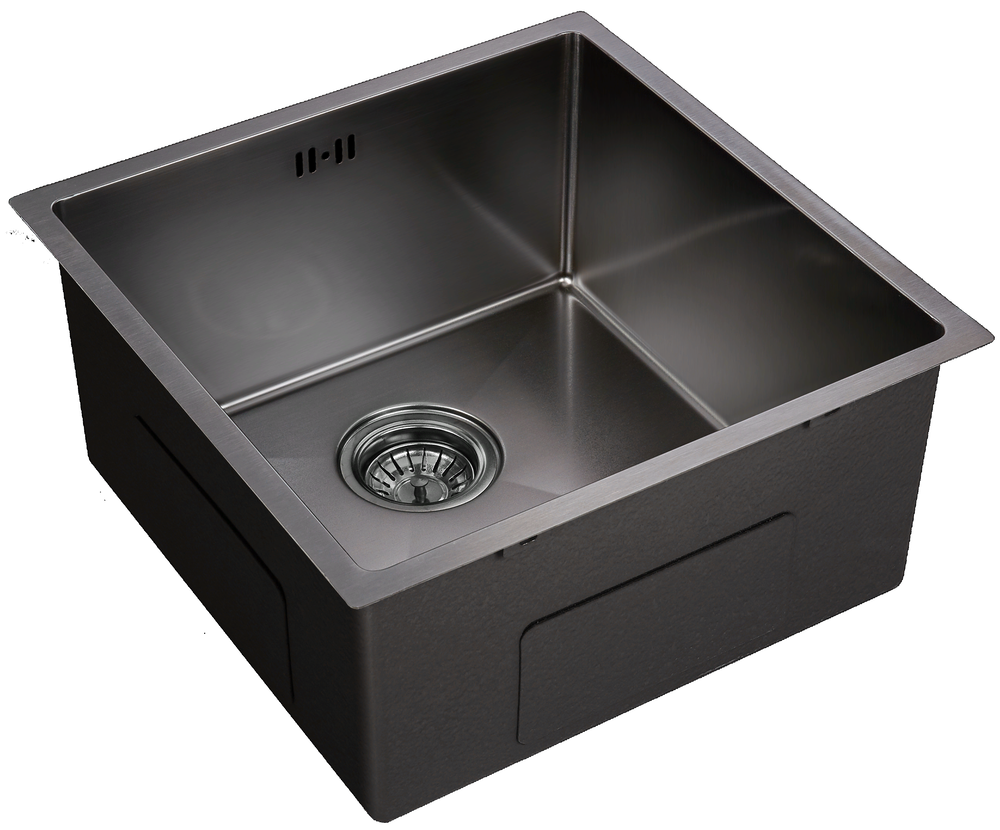 Детальное фото товара: Emar EMB-112 PVD Nano Dark, мойка, нержавеющая сталь, вороненая сталь