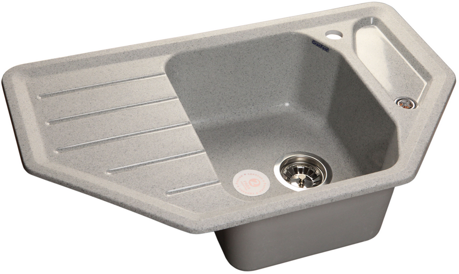 Детальное фото товара: GranFest CORNER GF-C-800 E, мойка, мрамор, серый
