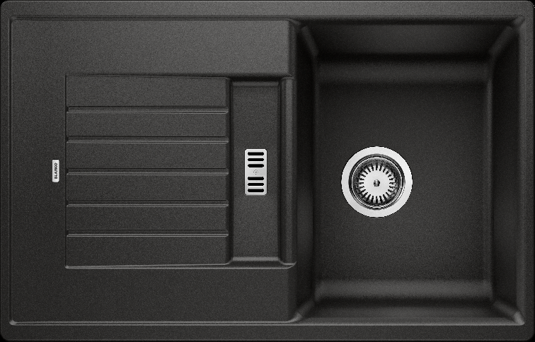 Фото товара: Blanco Zia 45S, мойка, гранит, черный
