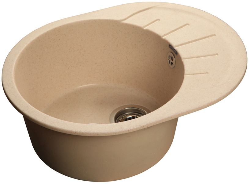 Фото товара: GranFest RONDO GF-R-580 L, мойка, мрамор, бежевый