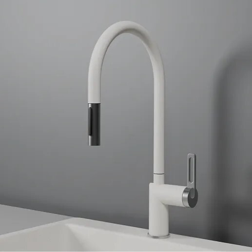 Фото товара: GRANULA 8172 смеситель, гранит, арктик (белый)