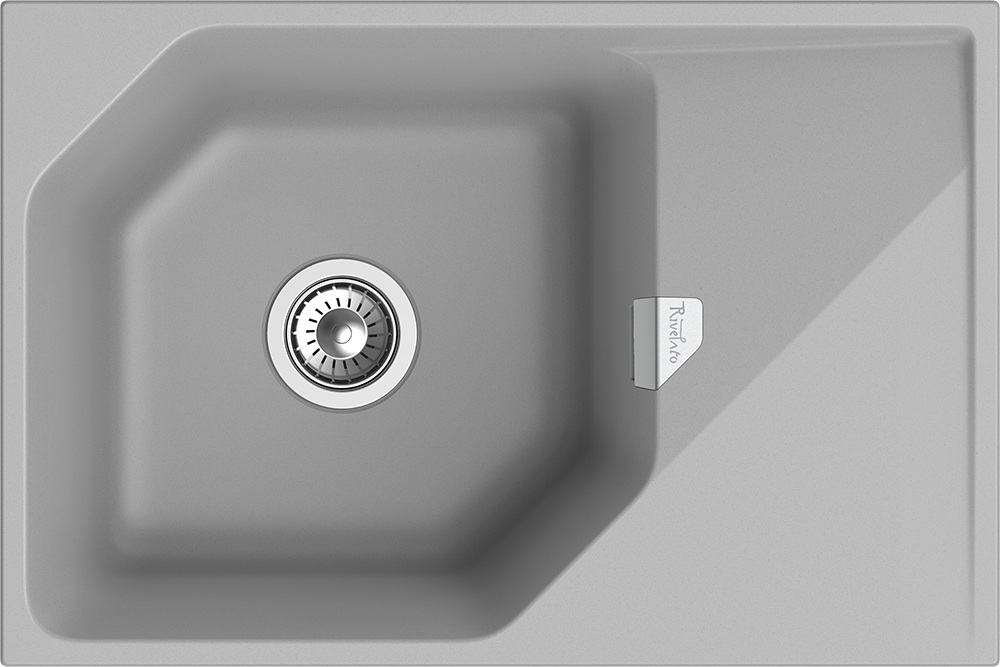 Фото товара: Rivelato LOCUS LS-75 grigio metallizzat, мойка, гранит, серый металлик