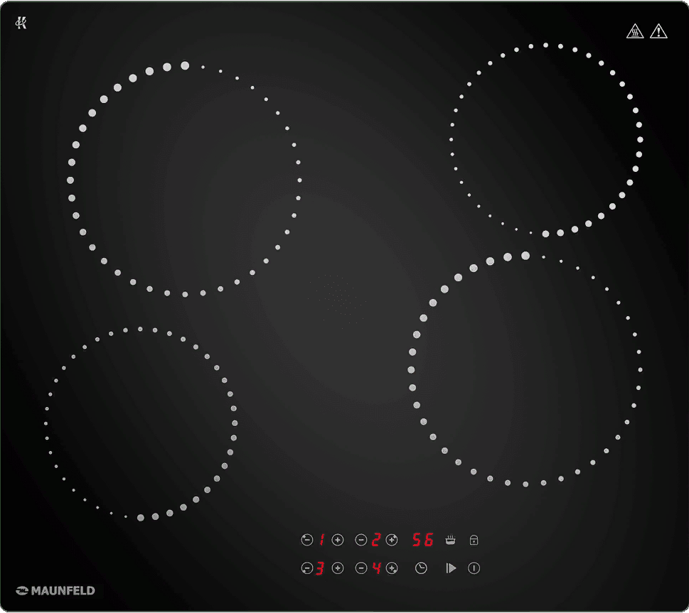 Фото товара: Maunfeld CVCE594PBK стеклокерамическая поверхность