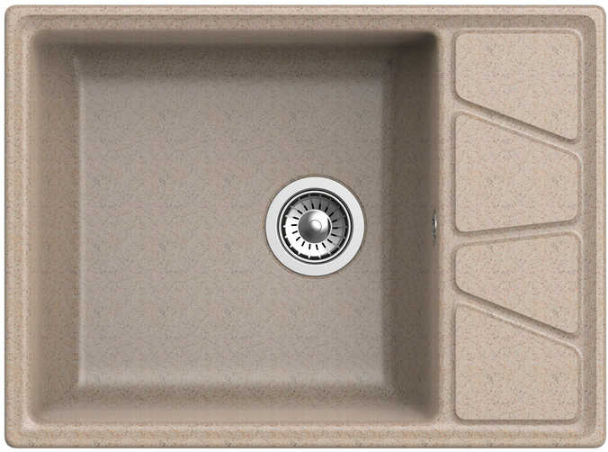 GranFest VERTEX GF-V-680L, мойка, мрамор, песочный Фото товара: GranFest VERTEX GF-V-680L, мойка, мрамор, песочный