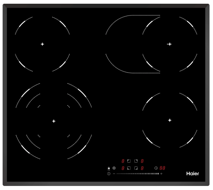 Фото товара: Haier HHY-C64TOVB стеклокерамическая поверхность