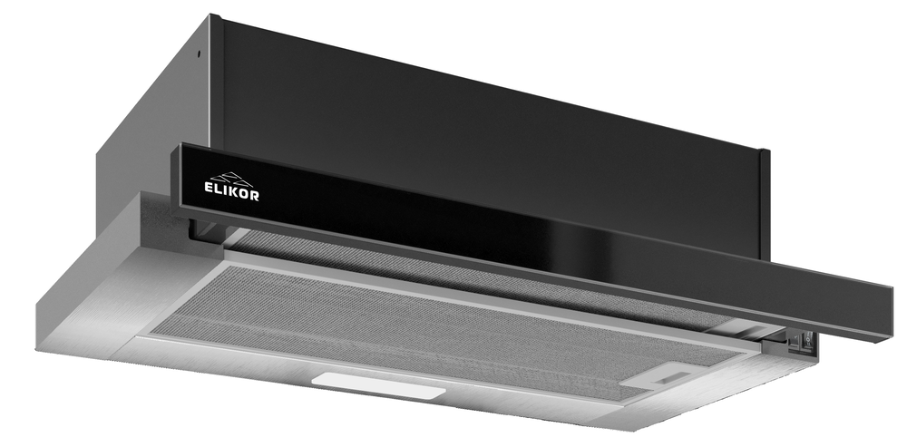 Elikor Интегра GLASS 60П-650-В2Л черный/стекло черное Фото товара: Elikor Интегра GLASS 60П-650-В2Л черный/стекло черное