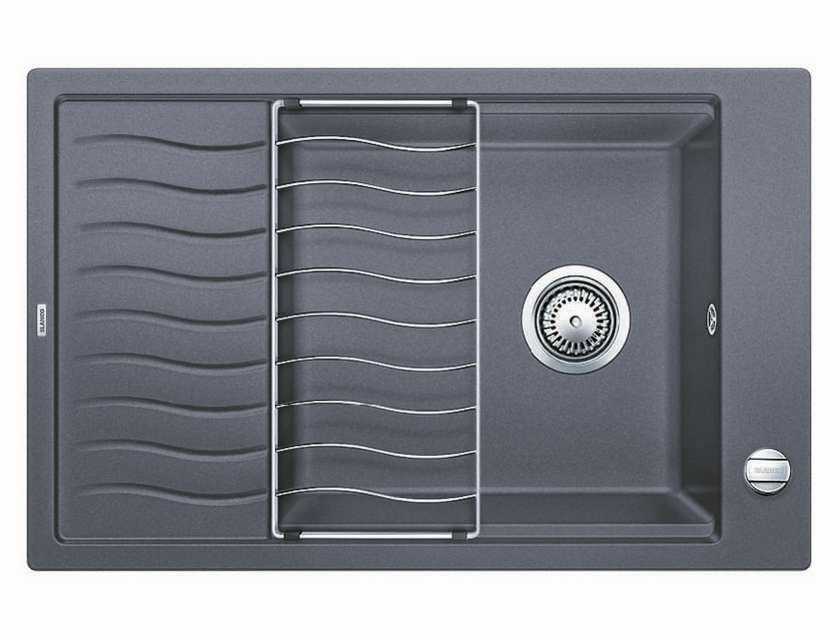 Детальное фото товара: Blanco Elon XL 6 S-F мойка, гранит, темная скала с клапаном-автоматом