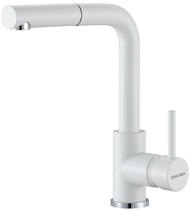 Фото товара: Paulmark KASSEL, смеситель, белый полностью