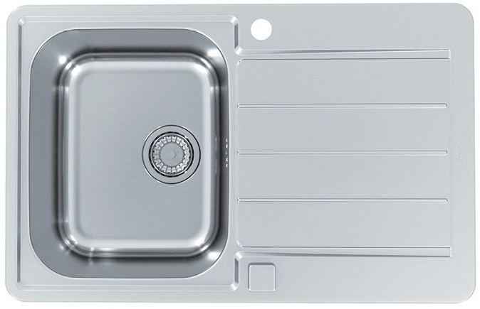 Фото товара: ALVEUS LINE MAX 80 SAT-90, мойка, нержавеющая сталь (в комплекте с сифоном 1127251)