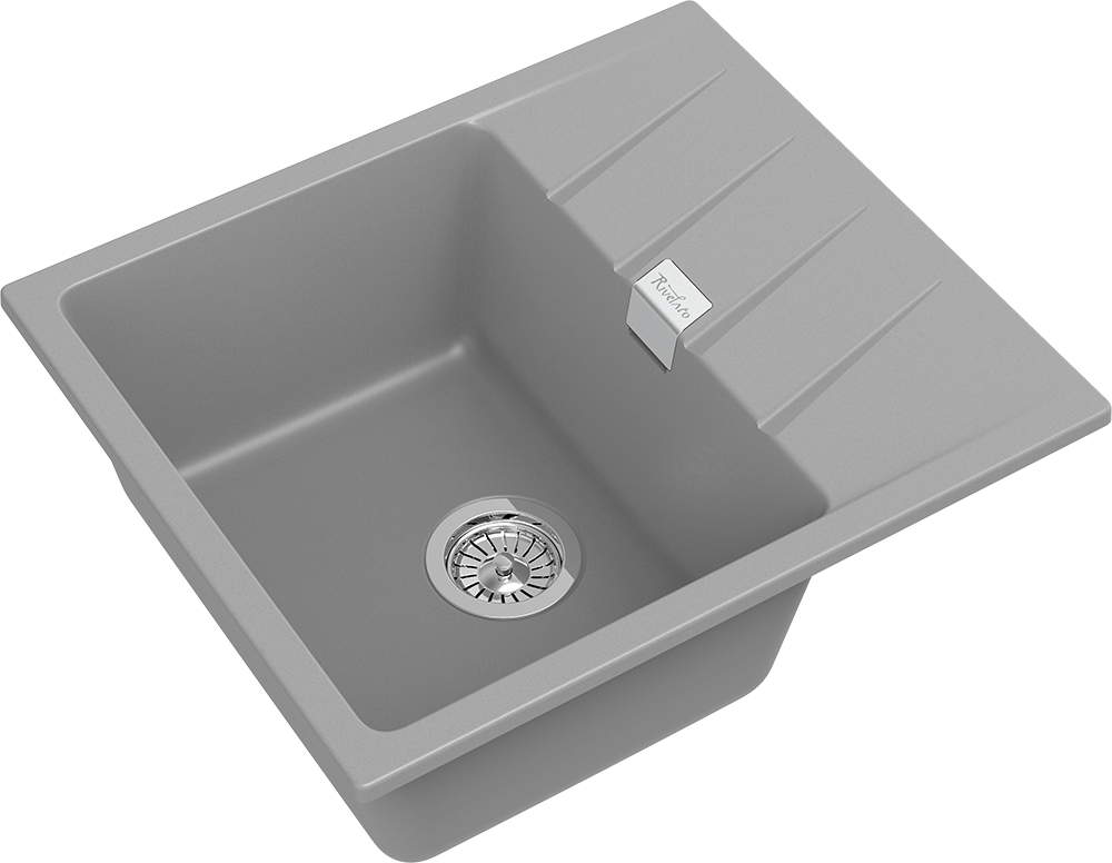Детальное фото товара: Rivelato RAUM RM-58 grigio metallizzato, мойка, гранит, серый металлик
