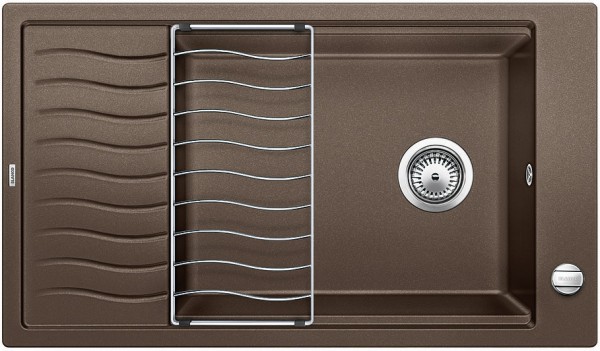 Фото товара: Blanco Elon XL 8S, мойка, гранит, кофе с клапаном-автоматом