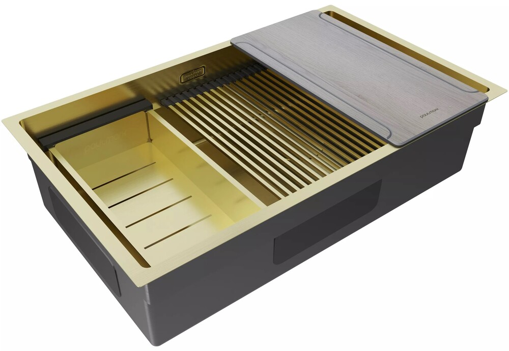 Детальное фото товара: Paulmark NEXT-MULTI SINK 74 UNI, мойка, нержавеющая сталь, светлое золото