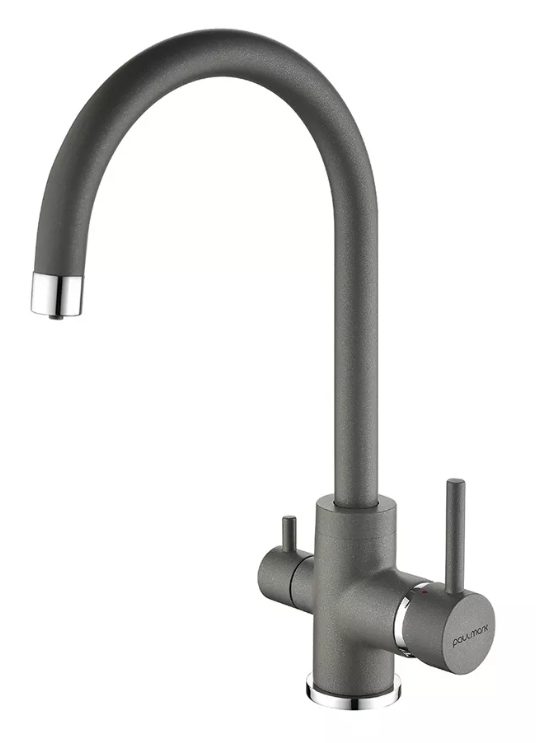 Фото товара: Paulmark ESSEN, смеситель, гранит, серый металлик