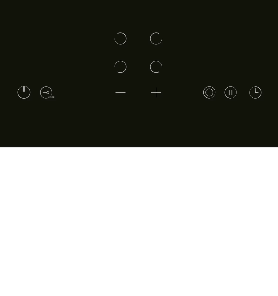 Детальное фото товара: LEX EVH 642A BL стеклокерамическая поверхность