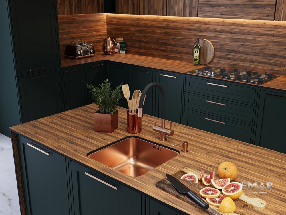 Детальное фото товара: Emar EMB-127A PVD Nano Coppery, мойка, медь