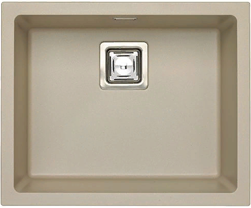 Фото товара: ALVEUS QUADRIX 50 GRANITAL+ PEBBLE-G02M, мойка, гранит, светло-бежевый (в компл. с сифоном 1133398)