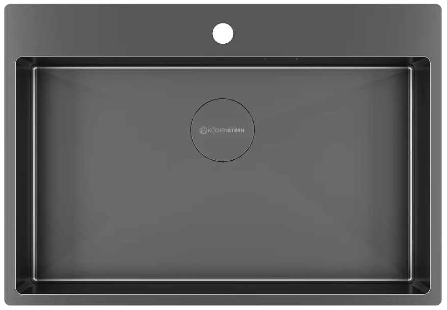 Фото товара: KUCHENSTERN WERK 80, мойка, нержавеющая сталь, вороненая сталь