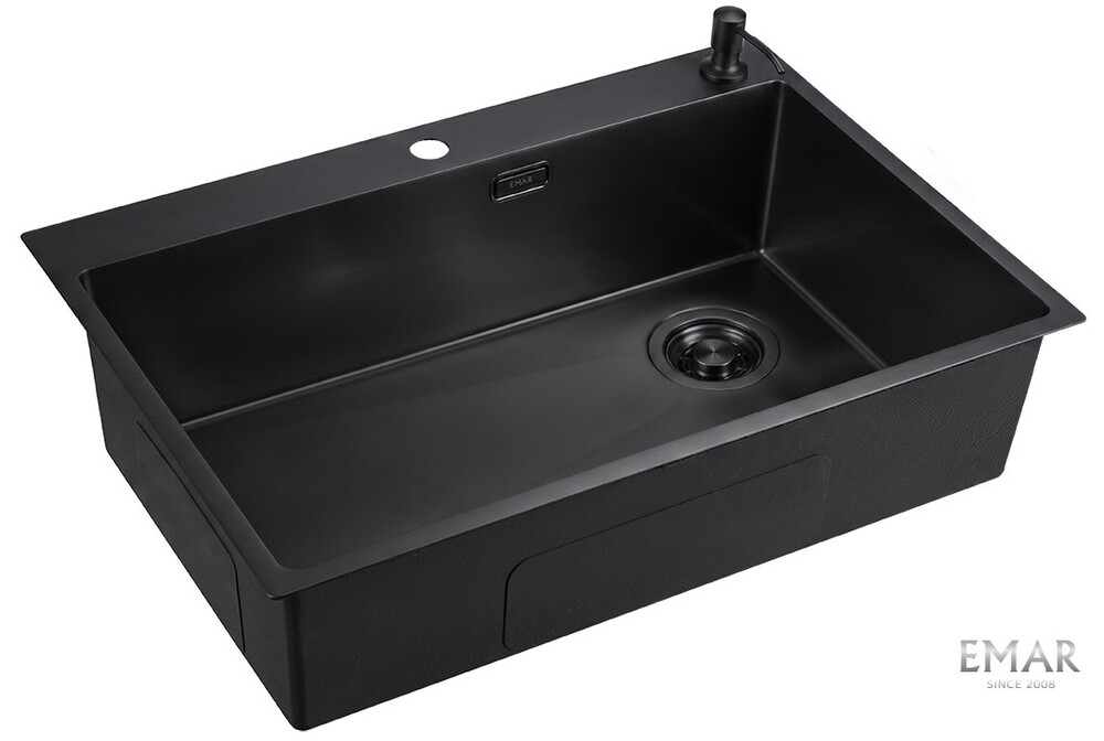 Фото товара: Emar EMB-660(TOP) PVD Black, мойка, нержавеющая сталь, черный