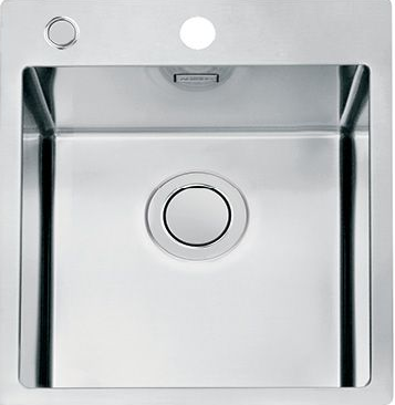 Фото товара: ALVEUS PURE UP 10 KMB 90 FI, мойка, нержавеющая сталь сатин (в комплекте с сифоном 1123351)