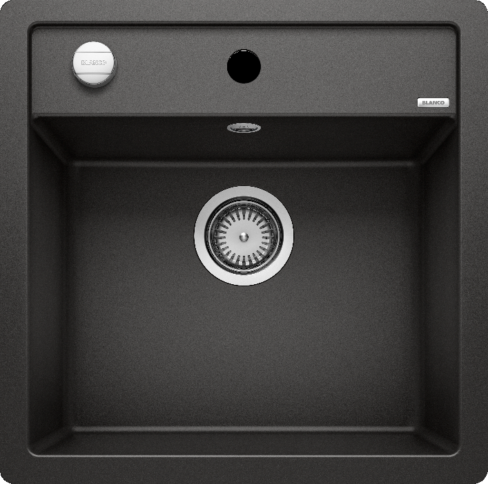 Фото товара: Blanco Dalago 5-F, мойка, гранит, черный с клапаном-автоматом