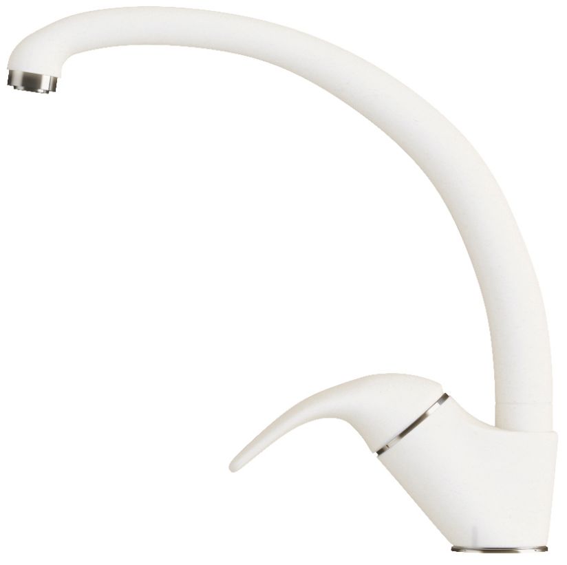 Фото товара: Polygran Высокий, смеситель, белый хлопок 36