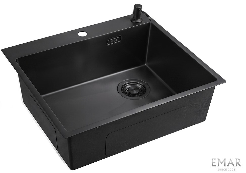 Фото товара: Emar EMB-560(TOP) PVD Black, мойка, нержавеющая сталь, черный