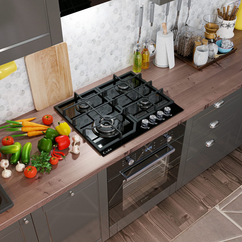 LEX GVG 640-1 BL Детальное фото товара: LEX GVG 640-1 BL газовая поверхность