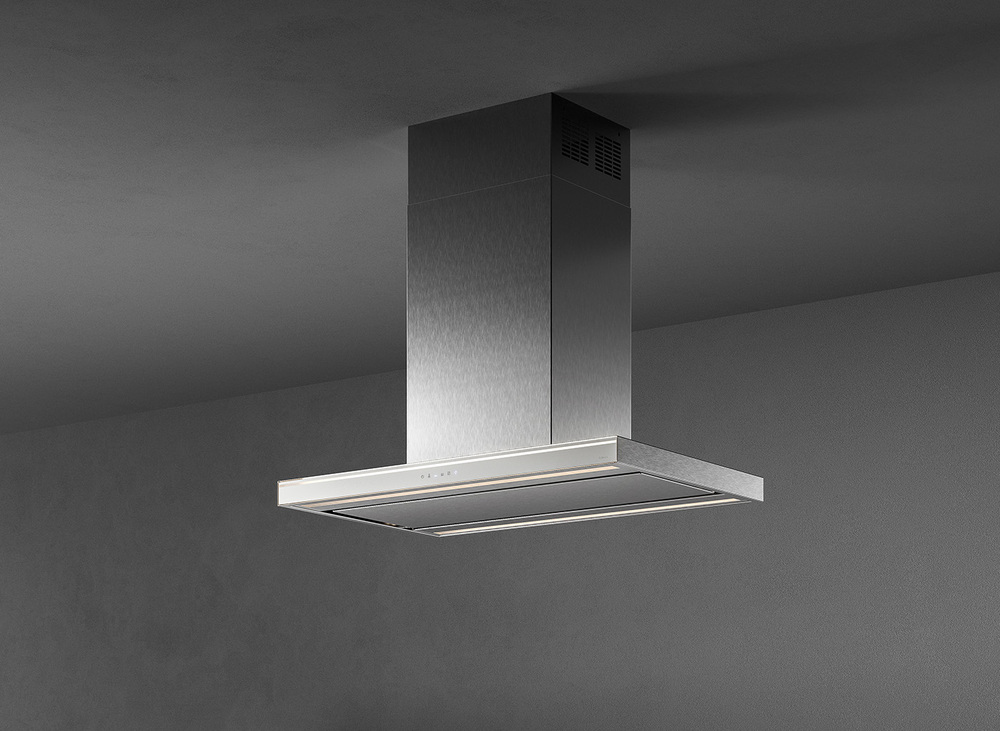 Фото товара: Falmec LUMINA NRS ISOLA GLASS STEEL 90
