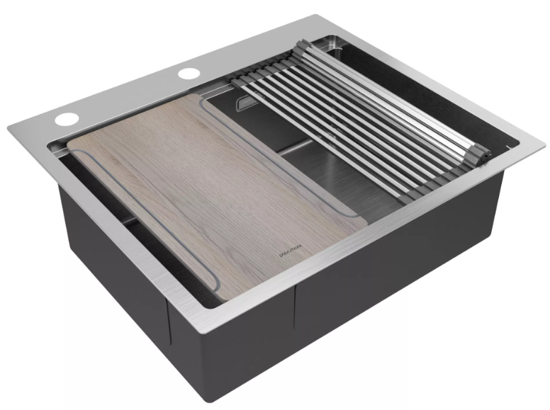 Детальное фото товара: Paulmark KRONER-MULTI SINK 59, мойка, нержавеющая сталь, вороненая сталь