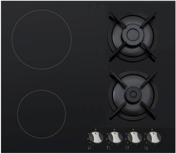 Фото товара: HOMSair HG641VBK комбинированная поверхность