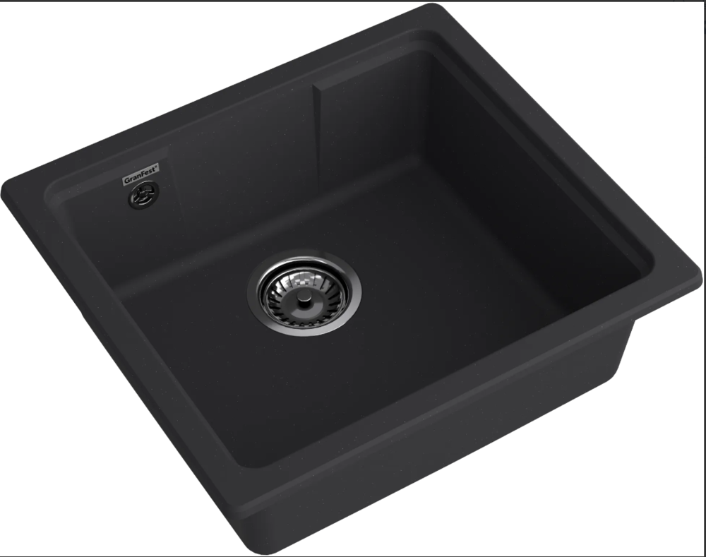 GranFest URBAN 4550, мойка, гранит, черный Детальное фото товара: GranFest URBAN 4550, мойка, гранит, черный
