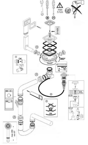 Фото товара: ALVEUS сифон KIT 1XQM 77K-PP POP-UP-K ALB