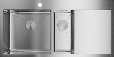 Детальное фото товара: Omoikiri Akisame 100-2-IN-L, мойка, нержавеющая сталь, чаша слева