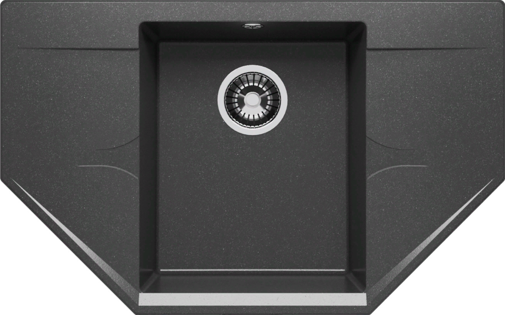 Фото товара: Polygran RIFF-800, мойка, мрамор, черный 16