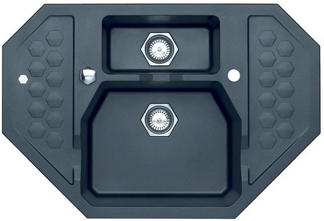 Фото товара: ALVEUS SENSUAL 60 GRANITAL+ TWILIGHT-G05M, мойка, гранит, черный металлик (с сифоном 1104729)